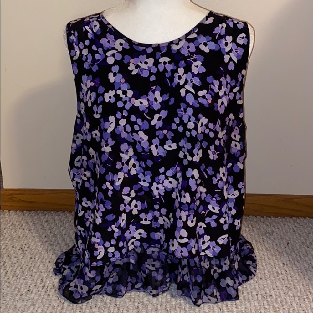 Kate Spade silk floral blouse XL
